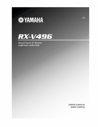 Yamaha RX-V496 PDF service manual